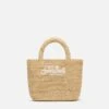 MC2 Saint Barth Beige Raffia Mini Beach Bag With Cotton Pouch