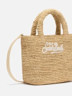 MC2 Saint Barth Beige Raffia Mini Beach Bag With Cotton Pouch -MC2 Saint Barth Shop UID RAFB00306521H ACCESSORY BAG BEIGE EMBROIDERY MC2 20250611142334 2