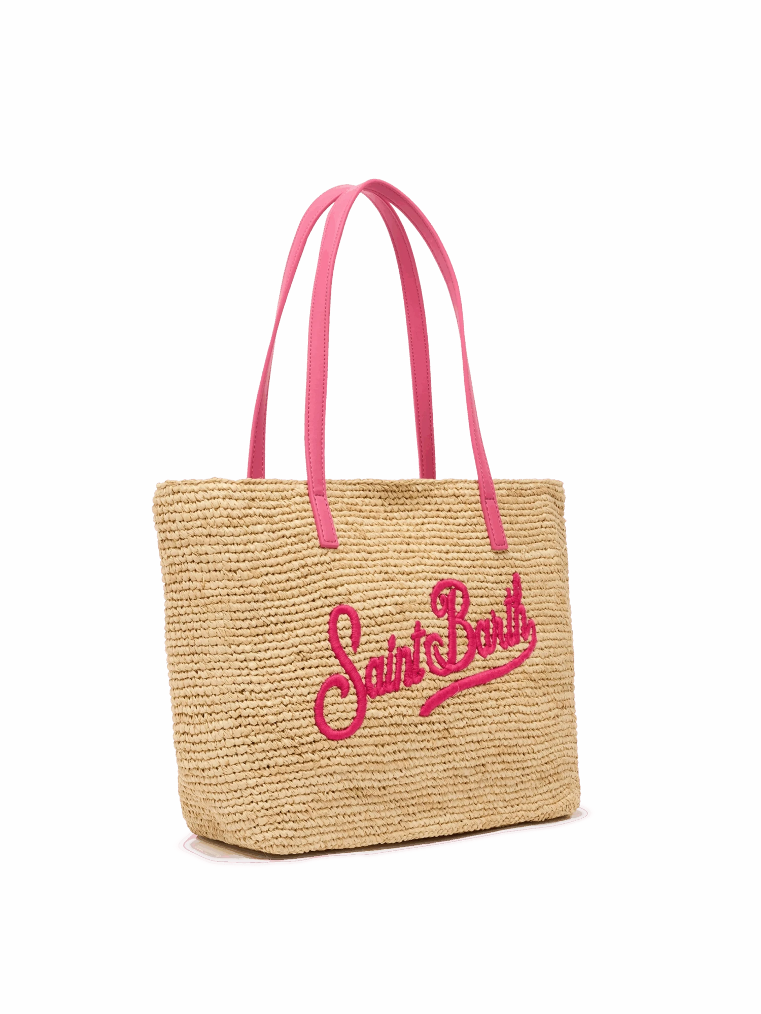 MC2 Saint Barth Beige Raffia City Mid Bag With Saint Barth Embroidered Logo 6 MC2 Saint Barth Beige Raffia City Mid Bag With Saint Barth Embroidered Logo - Image 4