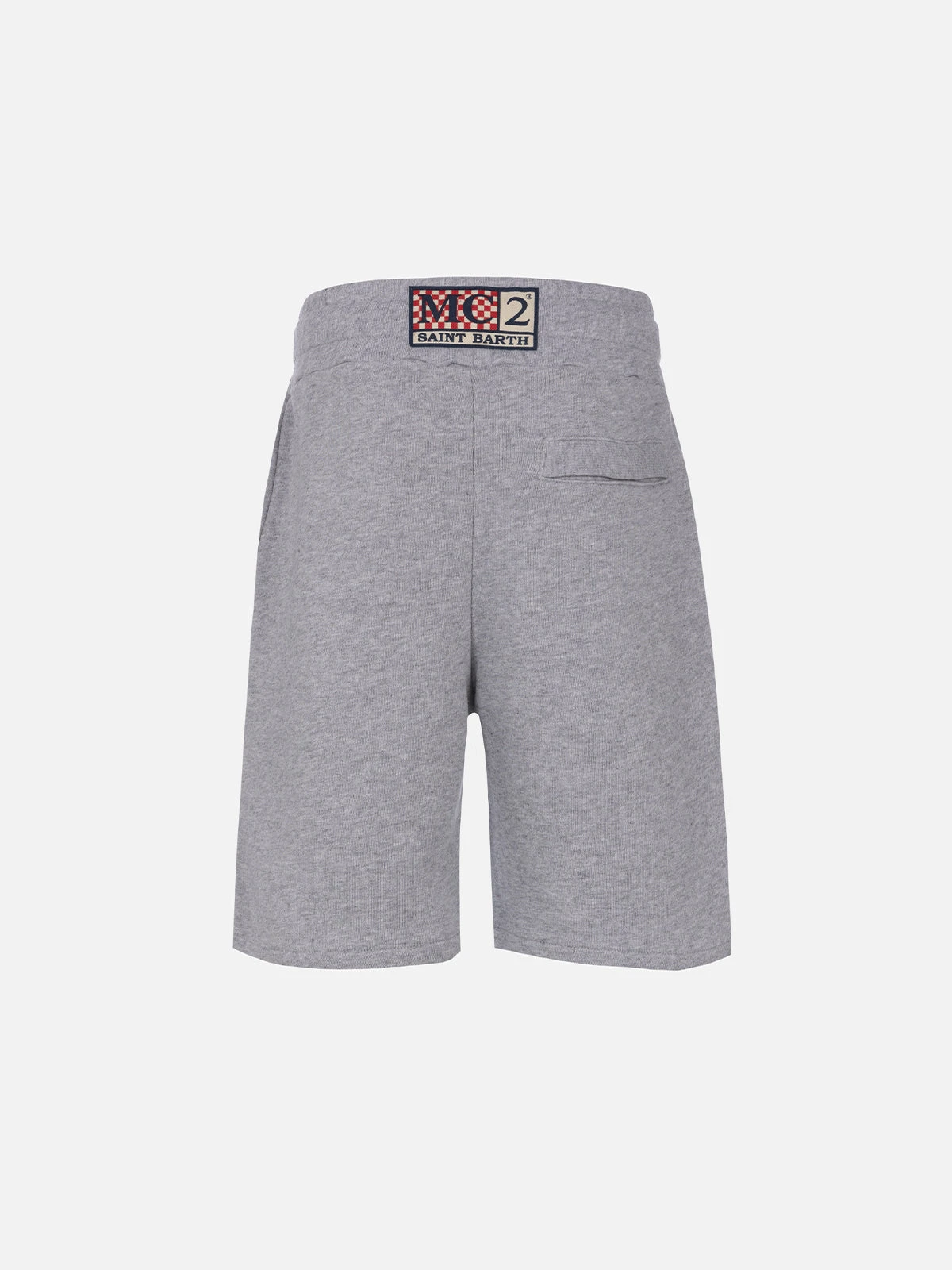 MC2 Saint Barth Boy Grey Cotton Fleece Bermuda Shorts Randle Jr 4 MC2 Saint Barth Boy Grey Cotton Fleece Bermuda Shorts Randle Jr - Image 2