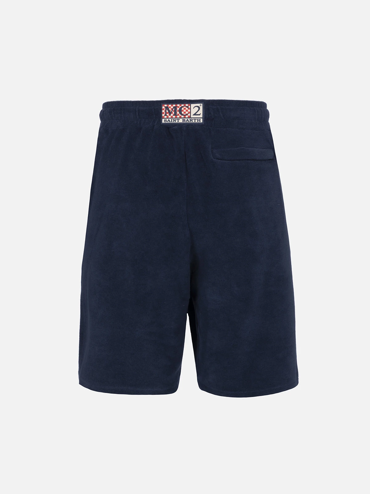 MC2 Saint Barth Man Navy Blue Terry Bermuda Shorts Rande Sponge 7 MC2 Saint Barth Man Navy Blue Terry Bermuda Shorts Rande Sponge - Image 5