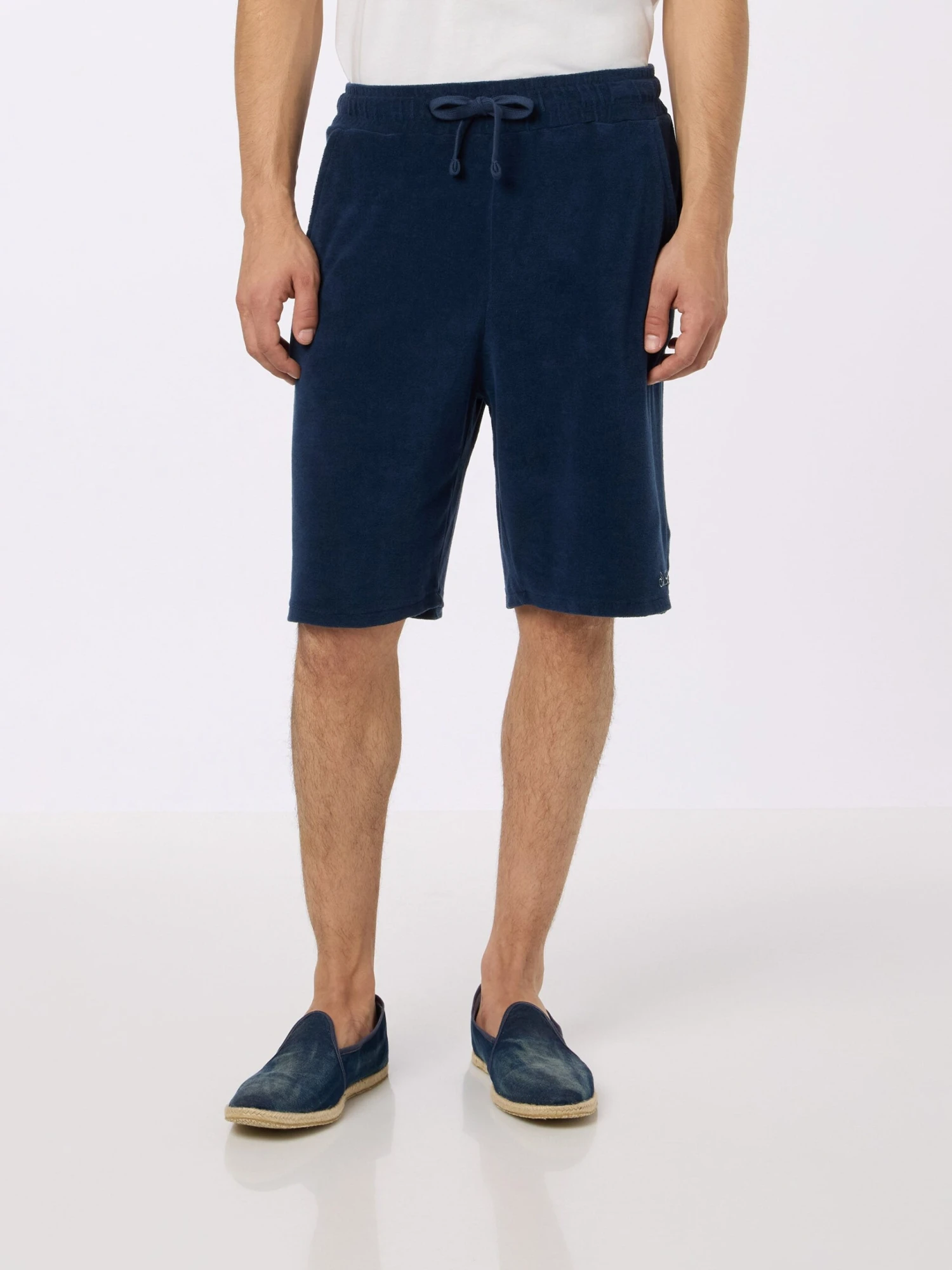 MC2 Saint Barth Man Navy Blue Terry Bermuda Shorts Rande Sponge 3 MC2 Saint Barth Man Navy Blue Terry Bermuda Shorts Rande Sponge