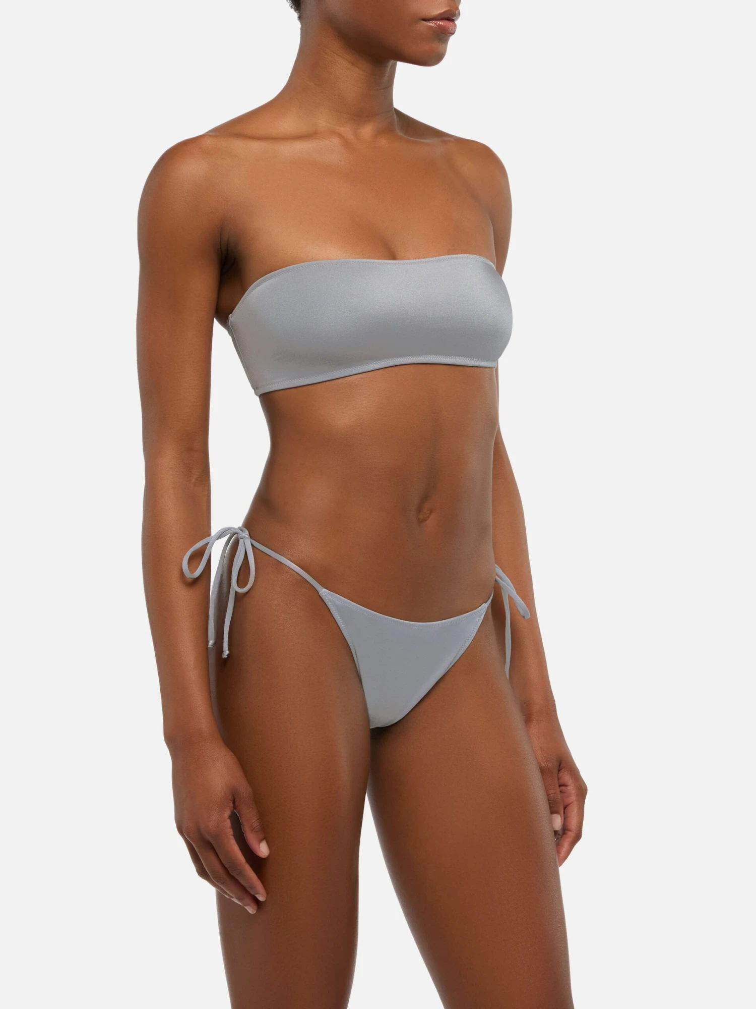 MC2 Saint Barth Bandeau Bikini Rebby Marielle In Shimmer Grey 4 MC2 Saint Barth Bandeau Bikini Rebby Marielle In Shimmer Grey - Image 2