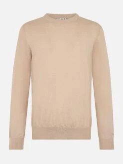 MC2 Saint Barth Man Beige Merino Wool Sweater Regent -MC2 Saint Barth Shop UID REGE00100019G STBM KNITWEAR BROWN 20240903133402 4