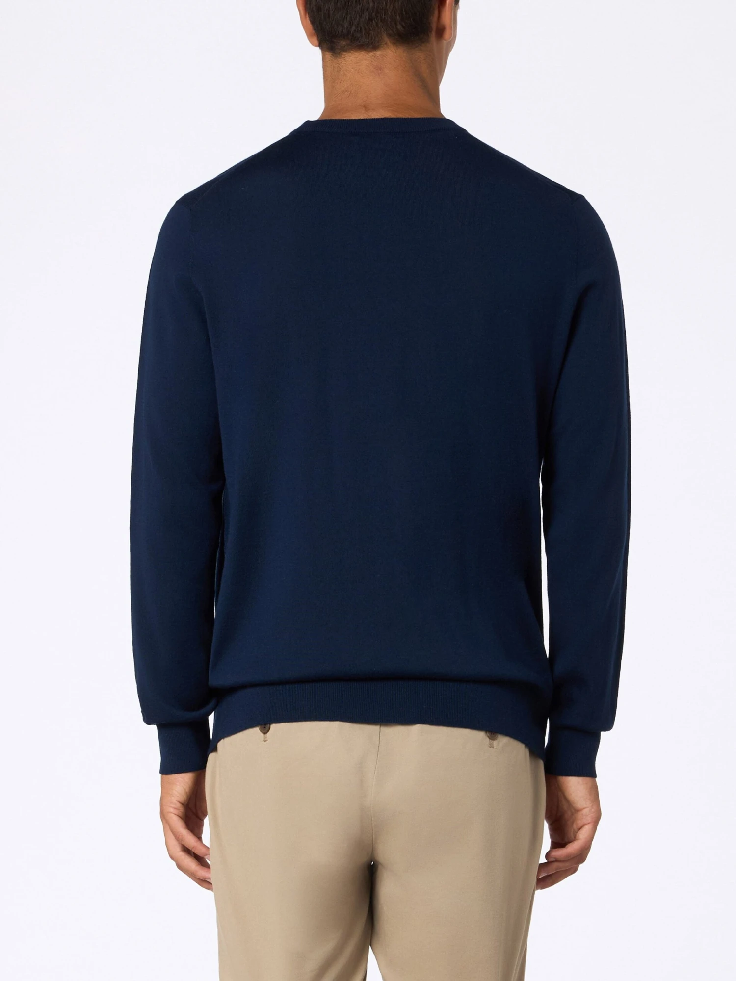 MC2 Saint Barth Man Blue Navy Merino Wool Sweater Regent 6 MC2 Saint Barth Man Blue Navy Merino Wool Sweater Regent - Image 4