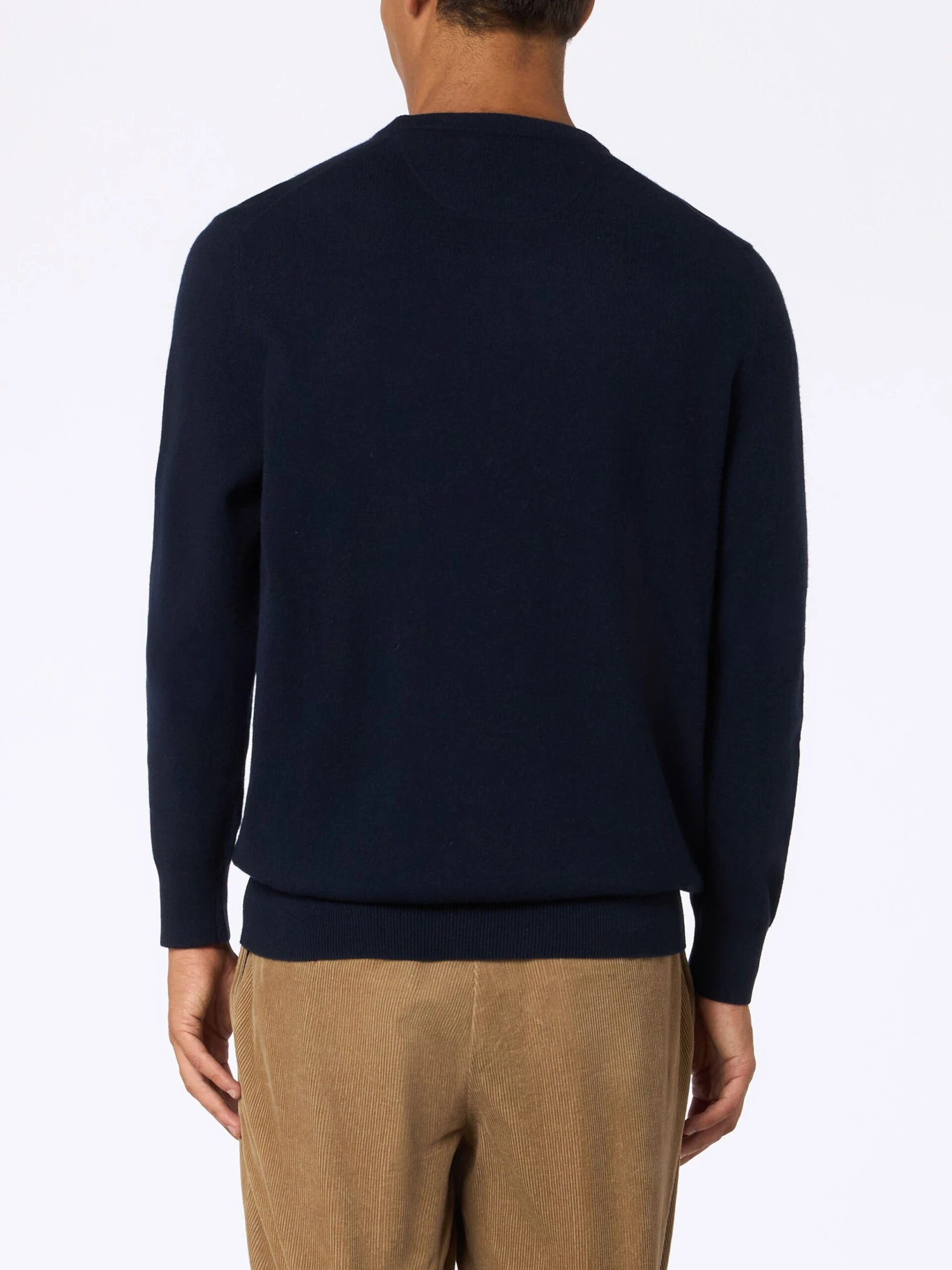 MC2 Saint Barth Man Navy Blue Cashmere Blend Crewneck Sweater Regent 4 MC2 Saint Barth Man Navy Blue Cashmere Blend Crewneck Sweater Regent - Image 2