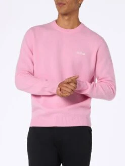 MC2 Saint Barth Man Pink Lambswool Sweater Regent