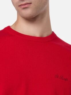 MC2 Saint Barth Man Red Blended Cashmere Crewneck Sweater Regent -MC2 Saint Barth Shop UID REGE00300032G MAN KNITWEAR RED 20240903153501 4