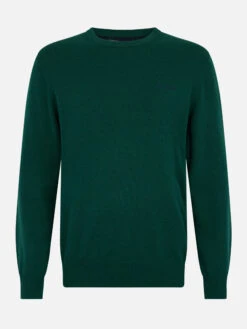 MC2 Saint Barth Man British Green Blended Cashmere Crewneck Sweater Regent -MC2 Saint Barth Shop UID REGE00300040G MAN KNITWEAR GREEN 20241023093500 4