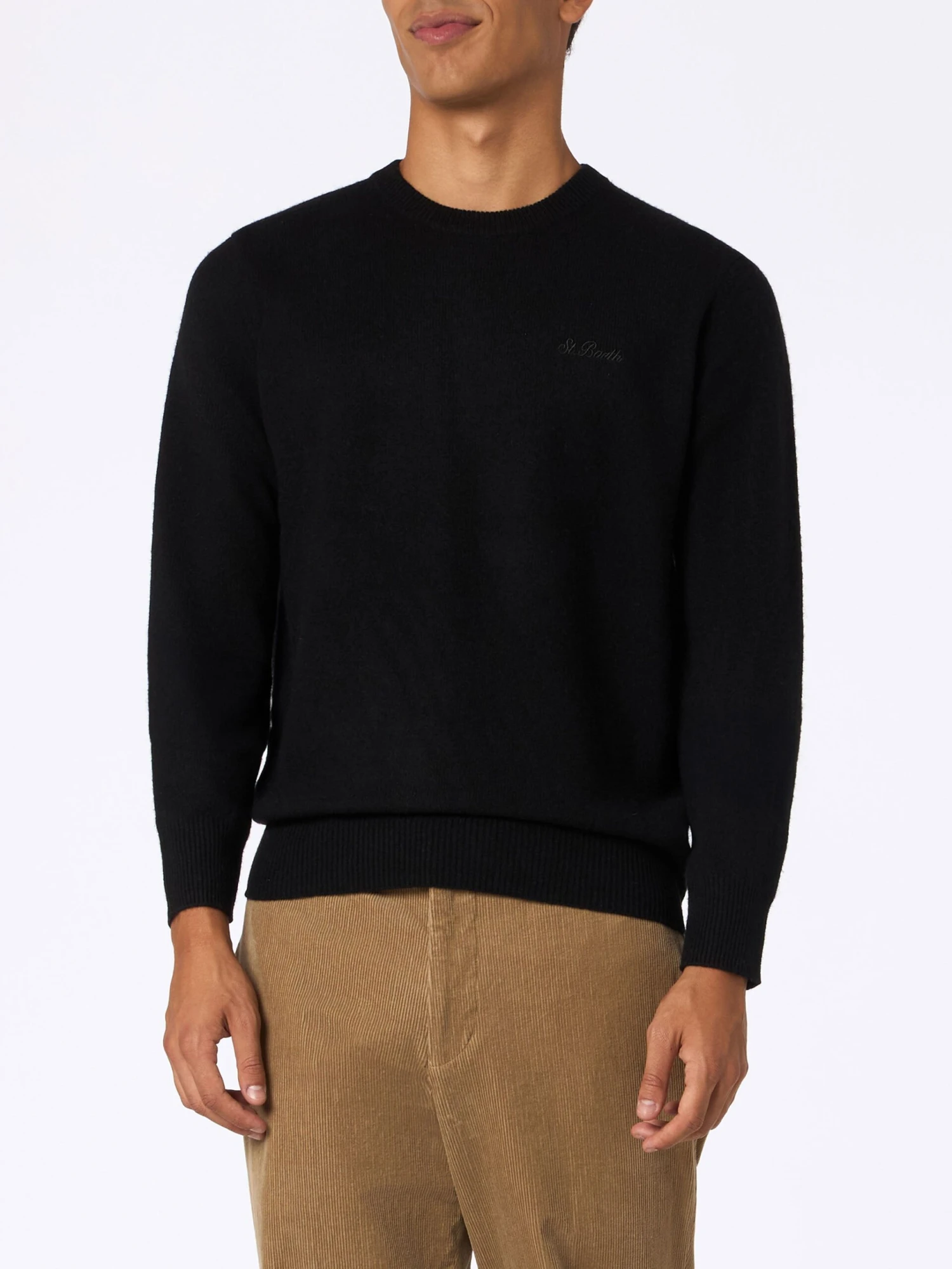 MC2 Saint Barth Man Black Lambswool Sweater Regent 3 MC2 Saint Barth Man Black Lambswool Sweater Regent