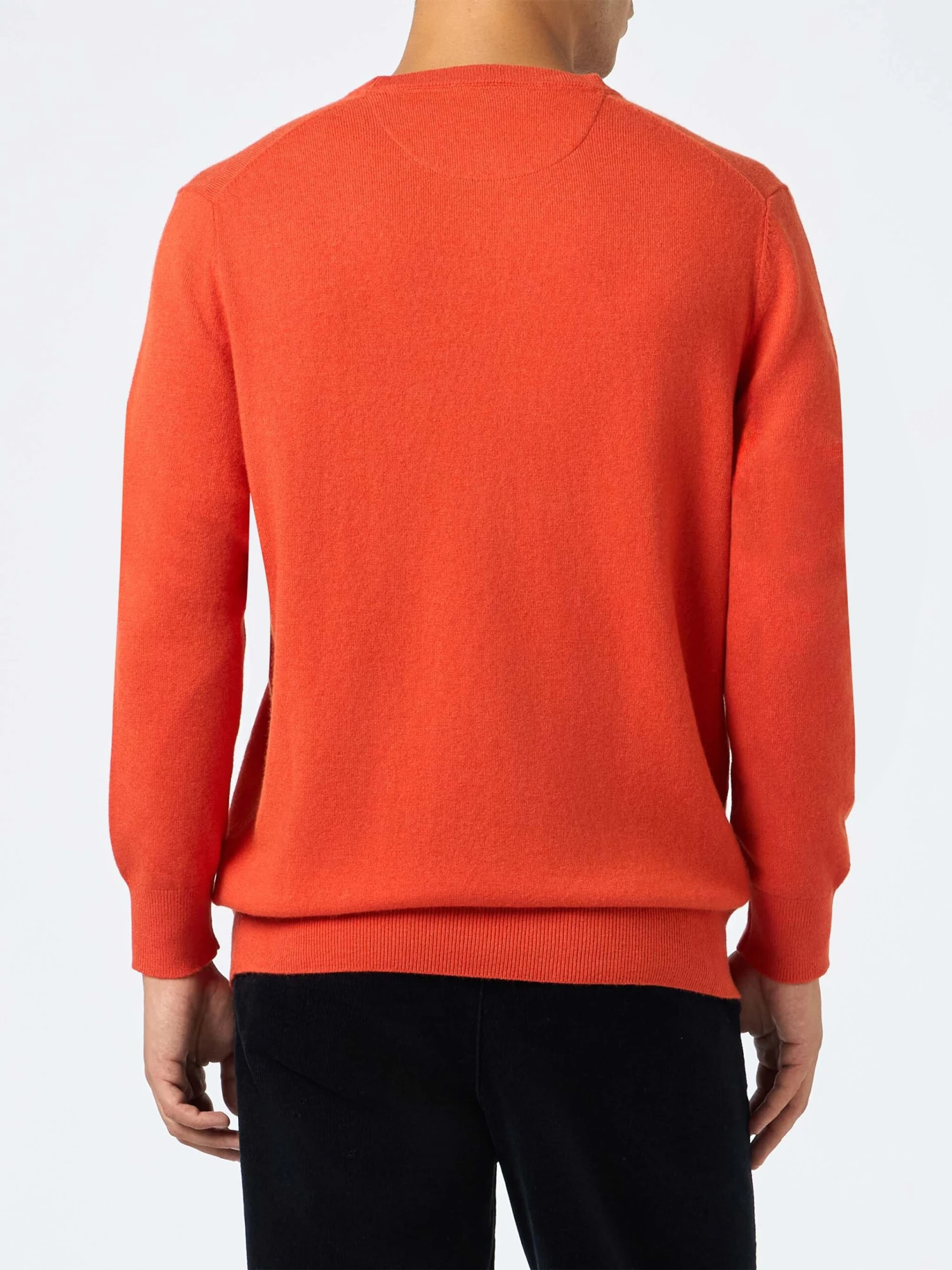MC2 Saint Barth Man Orange Cashmere Blend Crewneck Sweater Regent 4 MC2 Saint Barth Man Orange Cashmere Blend Crewneck Sweater Regent - Image 2