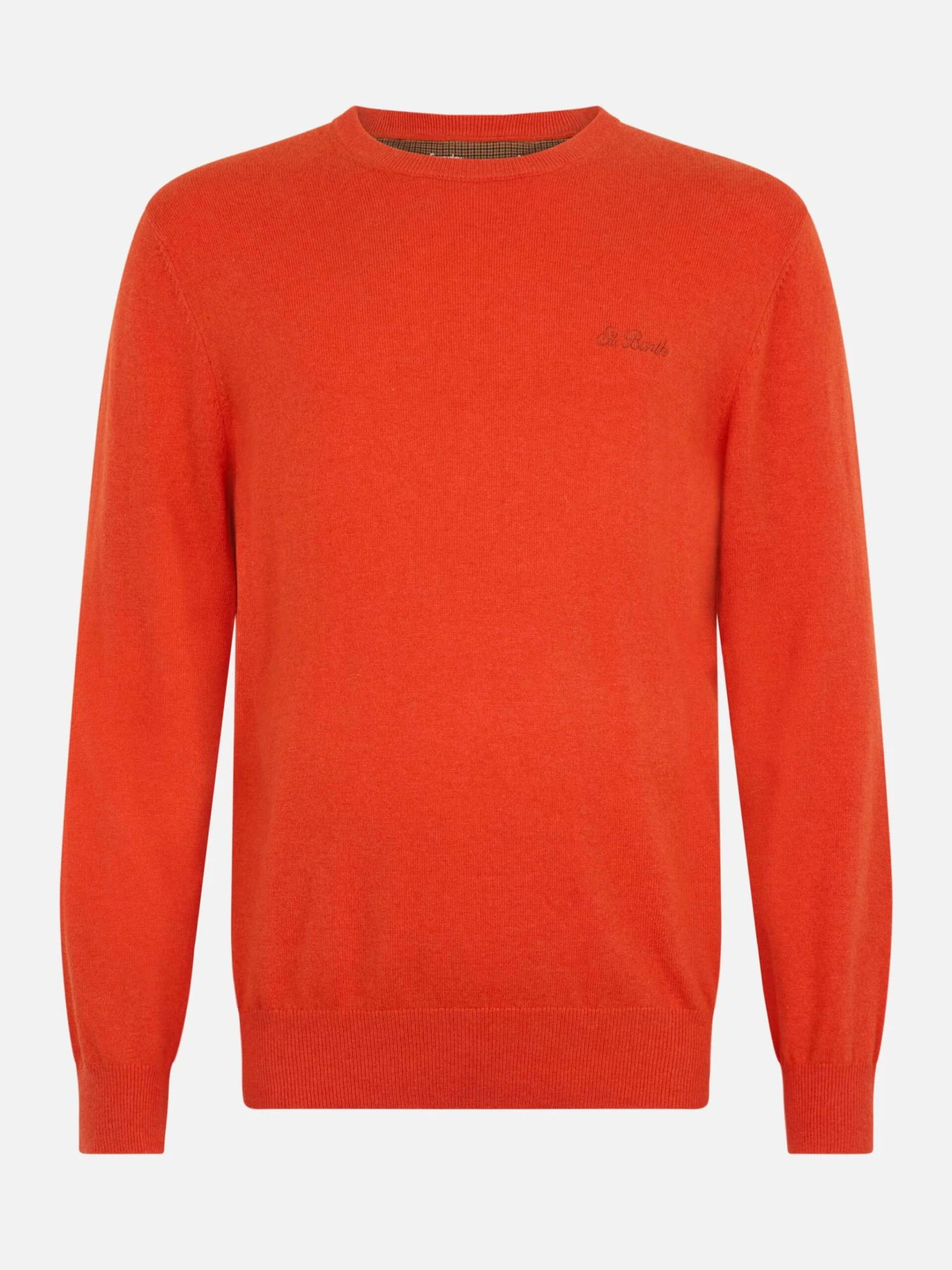 MC2 Saint Barth Man Orange Cashmere Blend Crewneck Sweater Regent 6 MC2 Saint Barth Man Orange Cashmere Blend Crewneck Sweater Regent - Image 4