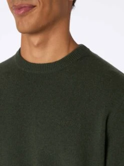 MC2 Saint Barth Man Military Green Lambswool Sweater Regent 8 MC2 Saint Barth Man Military Green Lambswool Sweater Regent -MC2 Saint Barth Shop UID REGE00300837G STBM KNITWEAR GREEN 20240903153501 3