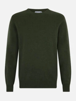 MC2 Saint Barth Man Military Green Lambswool Sweater Regent 9 MC2 Saint Barth Man Military Green Lambswool Sweater Regent -MC2 Saint Barth Shop UID REGE00300837G STBM KNITWEAR GREEN 20241023093500 4