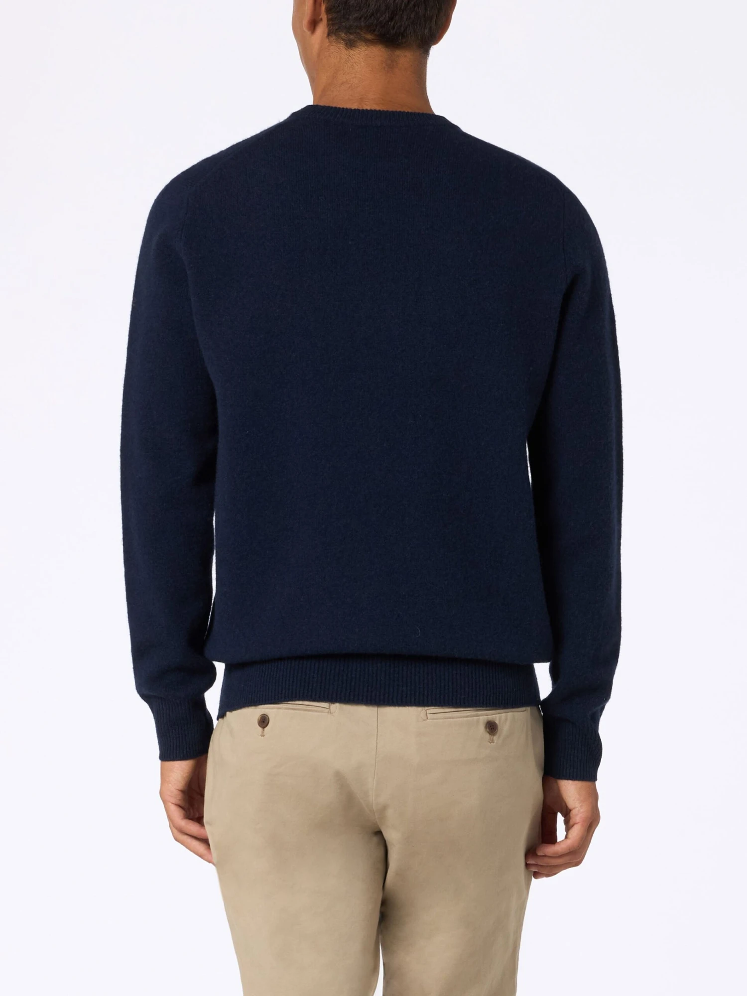 MC2 Saint Barth Man Navy Blue Lambswool Sweater Regent 4 MC2 Saint Barth Man Navy Blue Lambswool Sweater Regent - Image 2