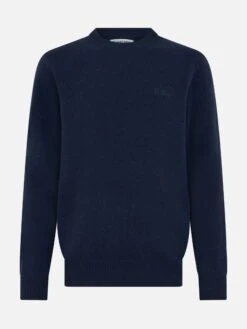 MC2 Saint Barth Man Navy Blue Lambswool Sweater Regent 9 MC2 Saint Barth Man Navy Blue Lambswool Sweater Regent -MC2 Saint Barth Shop UID REGE00300845G STBM KNITWEAR BLUE 20240903163500 4