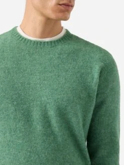 MC2 Saint Barth Regent Sage Green Stretch Alpaca Sweater -MC2 Saint Barth Shop UID REGE00600268I MAN KNITWEAR GREEN MC2 MC2 4