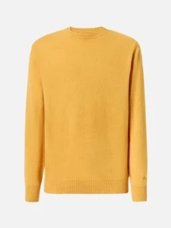 MC2 Saint Barth Regent Yellow Ochre Lambswool Sweater -MC2 Saint Barth Shop UID REGE01100045I MAN KNITWEAR YELLOW MC2 MC2 5