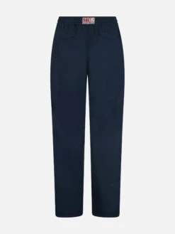 MC2 Saint Barth Man Navy Blue Seersucker Cotton Pants Relais -MC2 Saint Barth Shop UID REL000100975F MAN PANT BLUENAVY 2