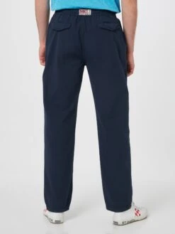 MC2 Saint Barth Man Navy Blue Seersucker Cotton Pants Relais -MC2 Saint Barth Shop UID REL000100975F MAN PANT BLUENAVY 4