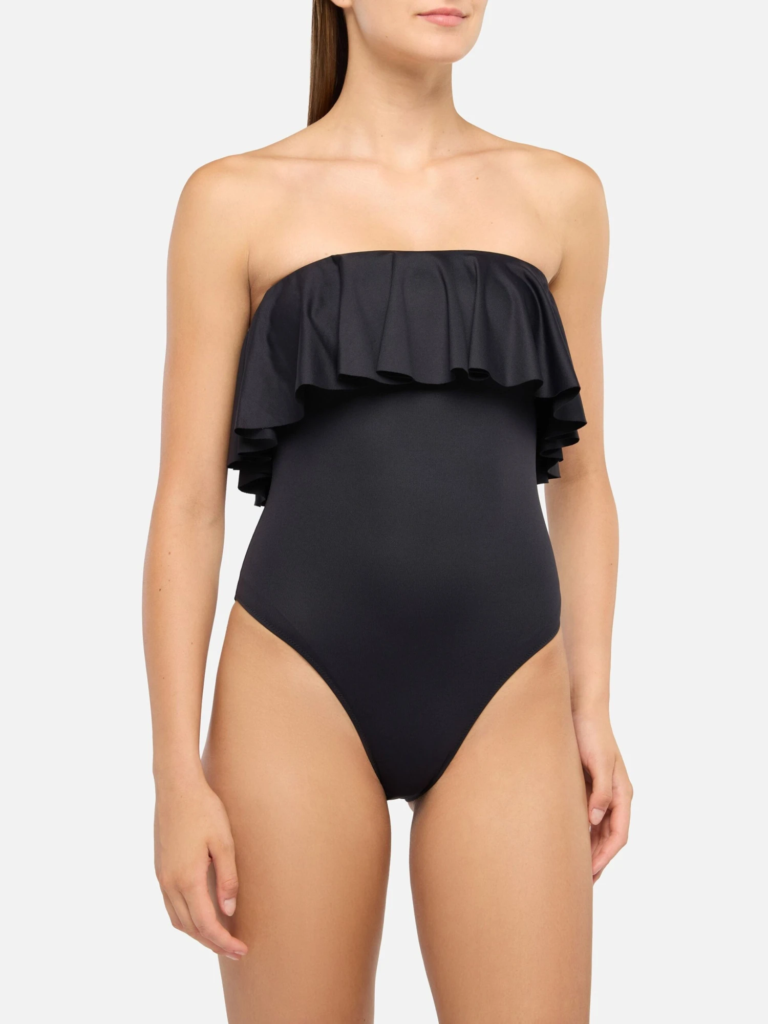 MC2 Saint Barth Roxy Black One-piece Swimsuit With Flounce 4 MC2 Saint Barth Roxy Black One-piece Swimsuit With Flounce - Image 2