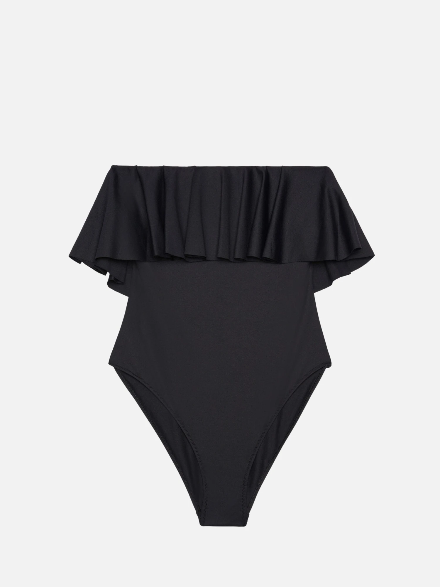 MC2 Saint Barth Roxy Black One-piece Swimsuit With Flounce 3 MC2 Saint Barth Roxy Black One-piece Swimsuit With Flounce