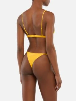 MC2 Saint Barth Jodene Yellow Cheeky Swim Briefs - Rylie Yellow Triangle Top -MC2 Saint Barth Shop UID RYL000100101H WOMAN TOPBIKINI YELLOW PLAINCOLOR 0 3