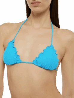 MC2 Saint Barth Classic Traingle Bikini Sagittarius Miami With Starfish Embossed Pattern -MC2 Saint Barth Shop UID SAG000100026H WOMAN TOPBIKINI SKY 0 0 2
