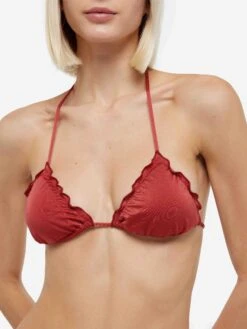 MC2 Saint Barth Classic Triangle Bikini Sagittarius Miami In Shimmer Brick Red 13 MC2 Saint Barth Classic Triangle Bikini Sagittarius Miami In Shimmer Brick Red -MC2 Saint Barth Shop UID SAG000100147H WOMAN TOP 00147H ROSSO 2