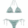 MC2 Saint Barth Classic Triangle Bikini Sagittarius Miami With Floral Print -MC2 Saint Barth Shop UID SAG000101251H WOMAN TOPBIKINI GREEN 0 0 4