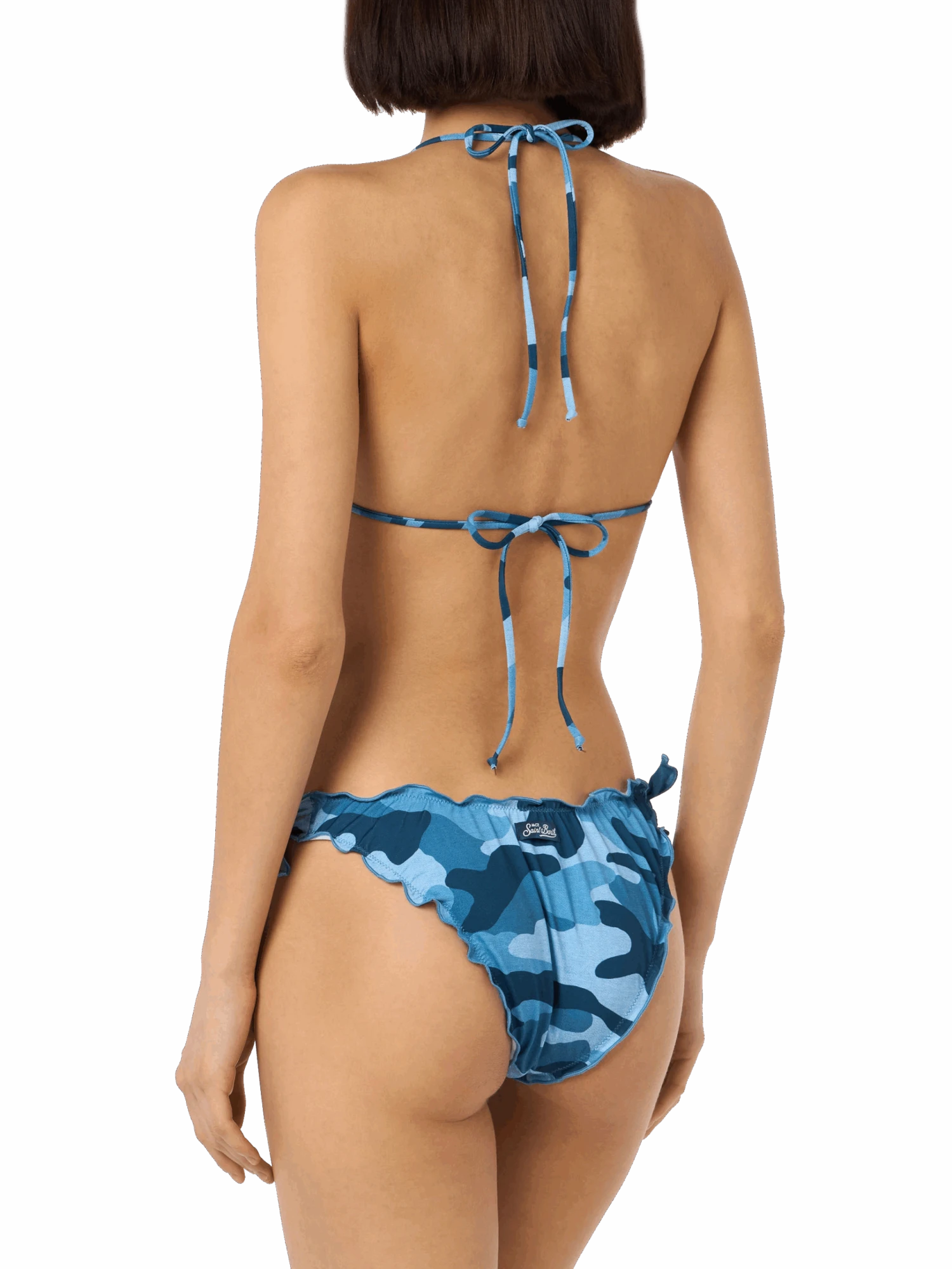 MC2 Saint Barth Woman Denim Camouflage Triangle Classic Bikini Sarius 6 MC2 Saint Barth Woman Denim Camouflage Triangle Classic Bikini Sarius - Image 4