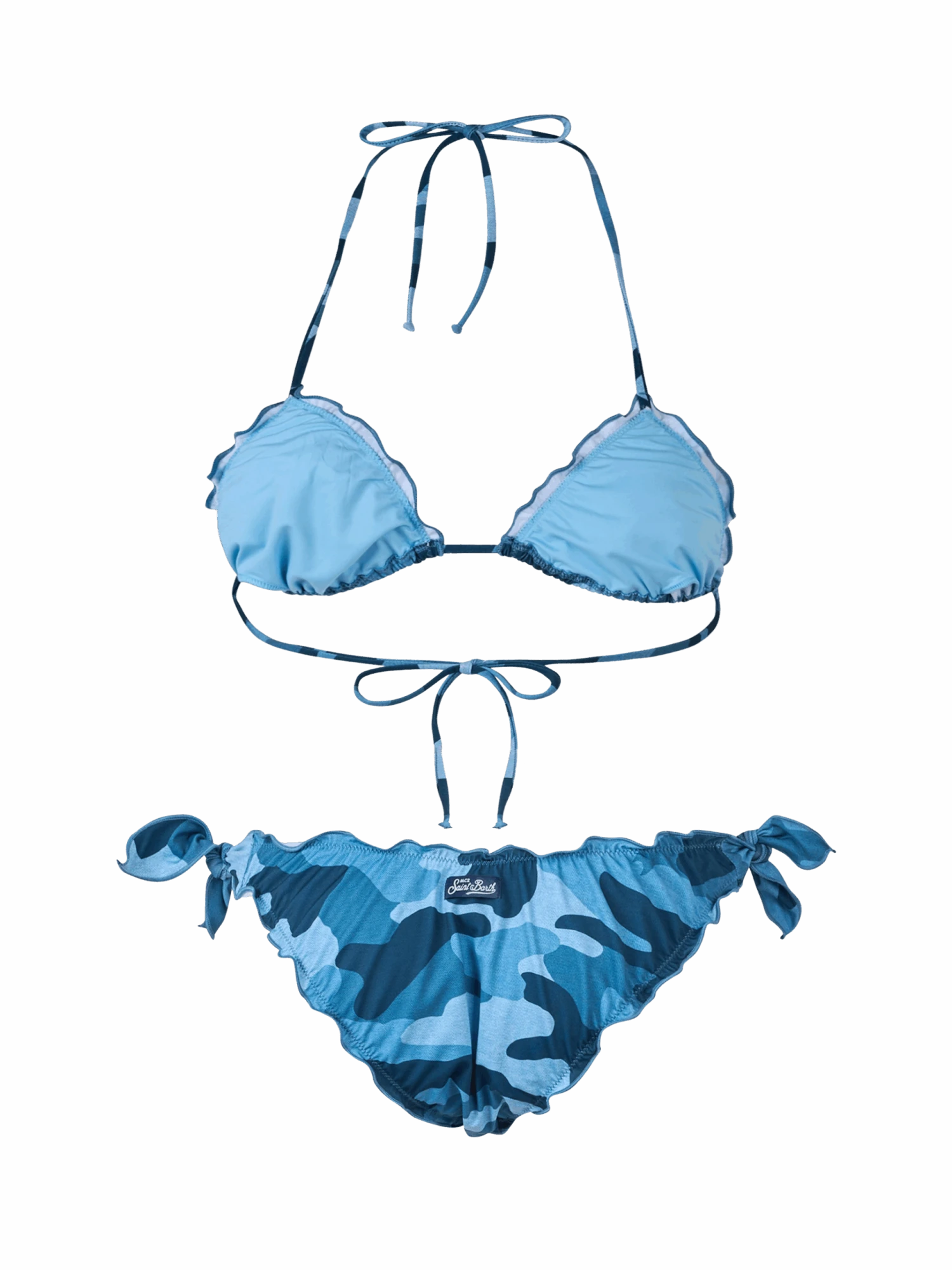 MC2 Saint Barth Woman Denim Camouflage Triangle Classic Bikini Sarius 5 MC2 Saint Barth Woman Denim Camouflage Triangle Classic Bikini Sarius - Image 3