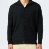 MC2 Saint Barth Man Black Merino Wool Cardigan Savile -MC2 Saint Barth Shop UID SAVI00100721G MAN KNITWEAR BLACK 20240930173500 1