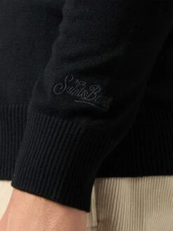 MC2 Saint Barth Man Black Merino Wool Cardigan Savile 9 MC2 Saint Barth Man Black Merino Wool Cardigan Savile -MC2 Saint Barth Shop UID SAVI00100721G MAN KNITWEAR BLACK 20240930173500 3