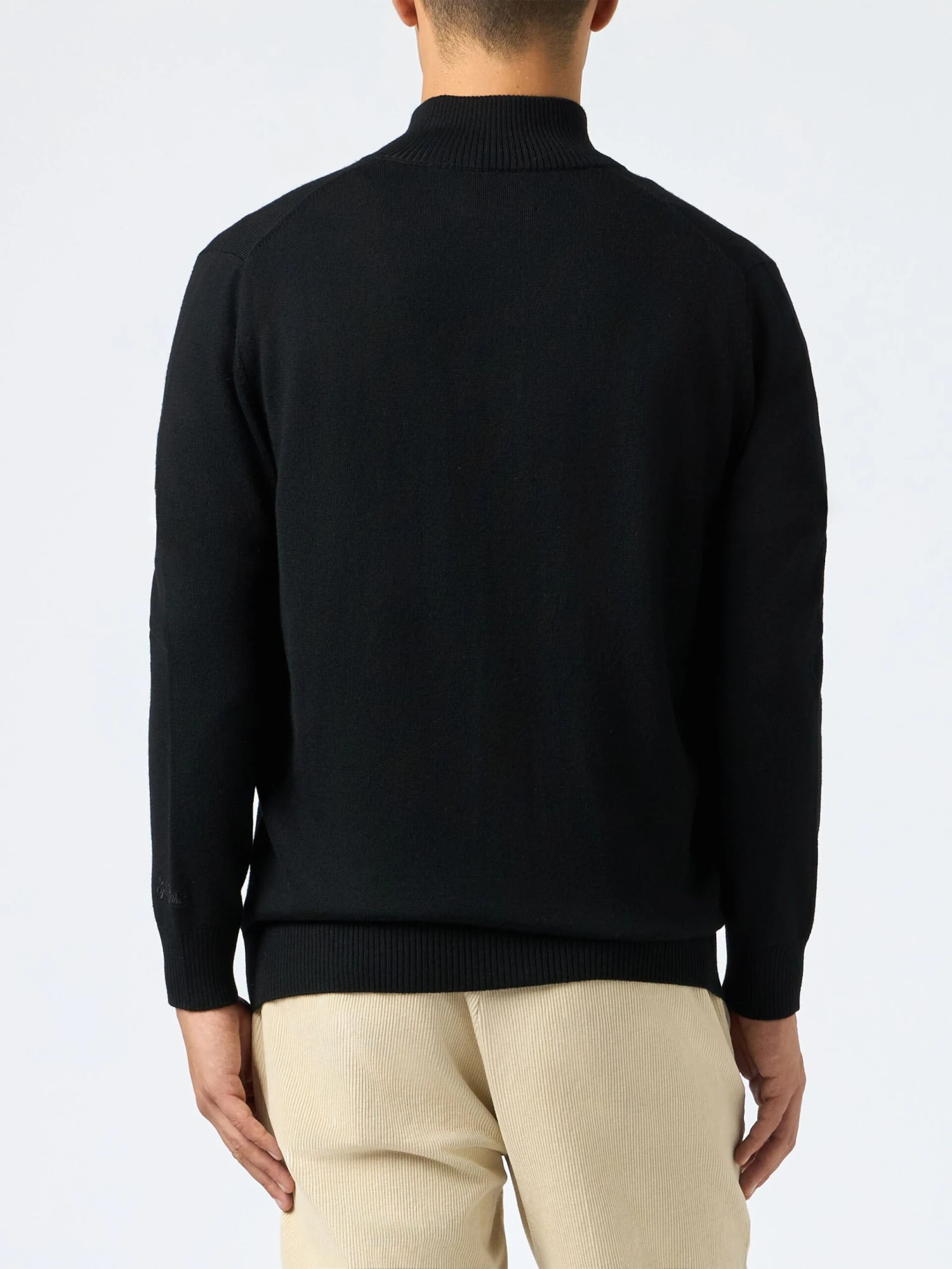 MC2 Saint Barth Man Black Merino Wool Cardigan Savile 5 MC2 Saint Barth Man Black Merino Wool Cardigan Savile - Image 3