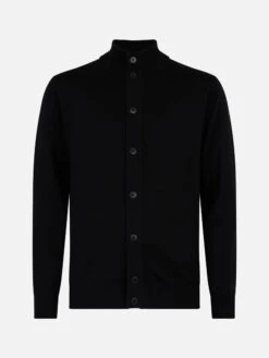 MC2 Saint Barth Man Black Merino Wool Cardigan Savile 7 MC2 Saint Barth Man Black Merino Wool Cardigan Savile -MC2 Saint Barth Shop UID SAVI00100721G MAN KNITWEAR BLACK 20241023093500 4