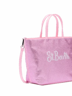 MC2 Saint Barth Strass Mini Bag With Pink Rhinestones -MC2 Saint Barth Shop UID SBM000103726H ACCESSORY BAG PINK PLAINCOLOR 0 2