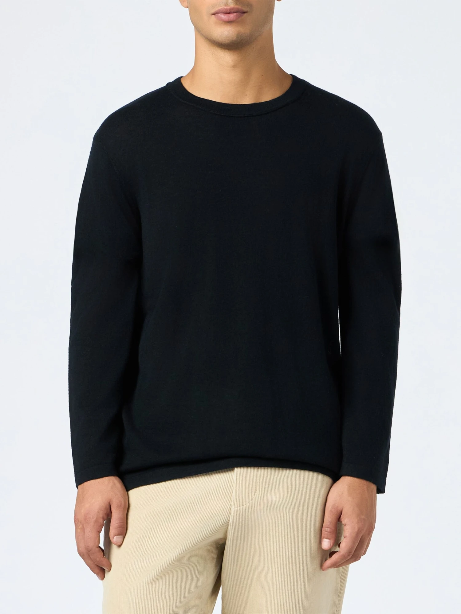 MC2 Saint Barth Man Black Cashmere Blend T-shirt Scott 3 MC2 Saint Barth Man Black Cashmere Blend T-shirt Scott