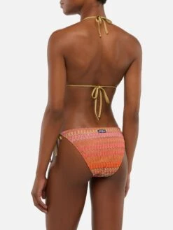 MC2 Saint Barth Raschel Knit Classic Bikini Seline Elea With Wave Pattern -MC2 Saint Barth Shop UID SELI001X0039 WOMAN TOPBIKINI ORANGEMC2MC2 MC2 3