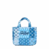 MC2 Saint Barth Blue Flower Quilted Soft Tote Mini Bag
