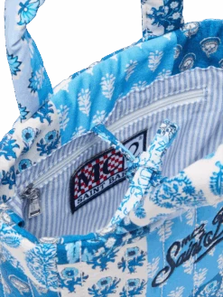 MC2 Saint Barth Blue Flower Quilted Soft Tote Mini Bag -MC2 Saint Barth Shop UID SFTM00204051H ACCESSORY BAG MULTICOLOR BOHO 0 5