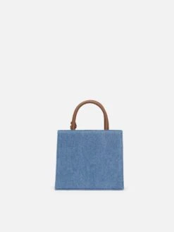 MC2 Saint Barth Shop Bag Mini In Denim With Leather Details 10 MC2 Saint Barth Shop Bag Mini In Denim With Leather Details -MC2 Saint Barth Shop UID SHBM000200059I ACCESSORY BAG BLUE DENIM MC2 3
