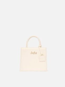 MC2 Saint Barth Shop Bag Mini In Off-white Leather