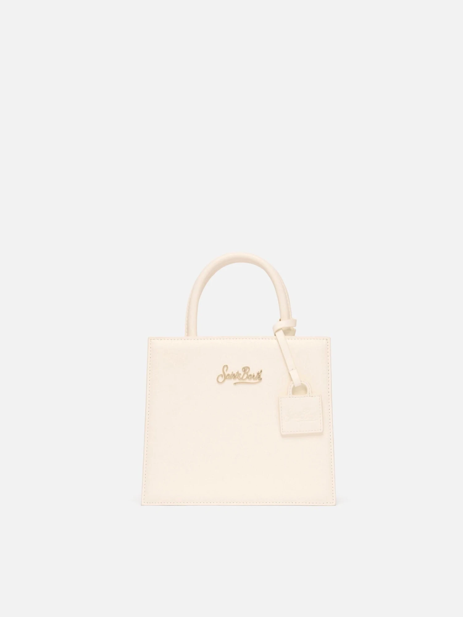 MC2 Saint Barth Shop Bag Mini In Off-white Leather 3 MC2 Saint Barth Shop Bag Mini In Off-white Leather