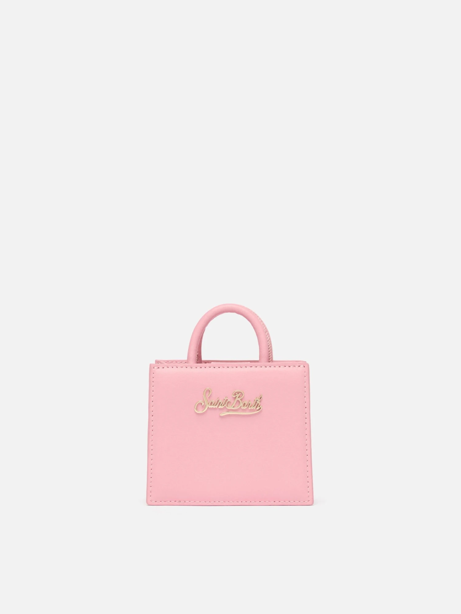 MC2 Saint Barth Shop Bag Micro In Pastel Pink Leather 3 MC2 Saint Barth Shop Bag Micro In Pastel Pink Leather