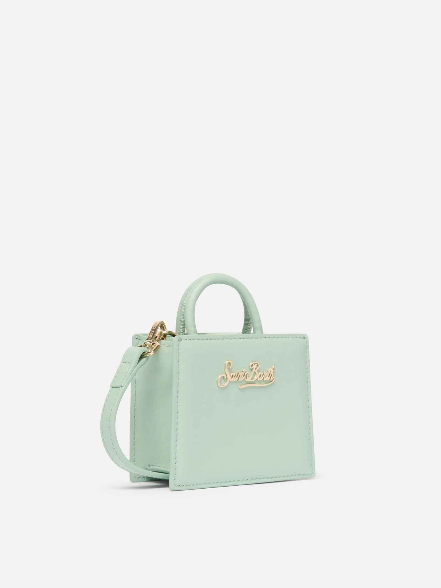 MC2 Saint Barth Shop Bag Micro In Sage Green Leather 5 MC2 Saint Barth Shop Bag Micro In Sage Green Leather - Image 3