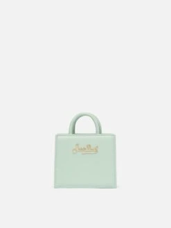 MC2 Saint Barth Shop Bag Micro In Sage Green Leather