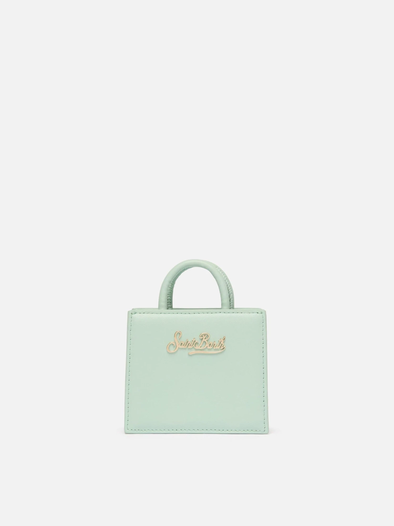 MC2 Saint Barth Shop Bag Micro In Sage Green Leather 3 MC2 Saint Barth Shop Bag Micro In Sage Green Leather