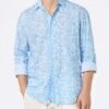 MC2 Saint Barth Man Muslin Cotton Shirt Sikelia With Micro Flower Print -MC2 Saint Barth Shop UID SIK000100863F MAN SHIRT SKY 20240618073500 2