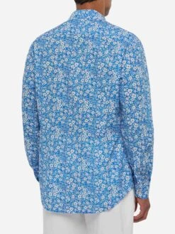 MC2 Saint Barth Muslin Cotton Shirt Sikelia With Floral Print -MC2 Saint Barth Shop UID SIK000104044F MAN SHIRT SKYFLOWERMC2 MC2 20250704173518 3
